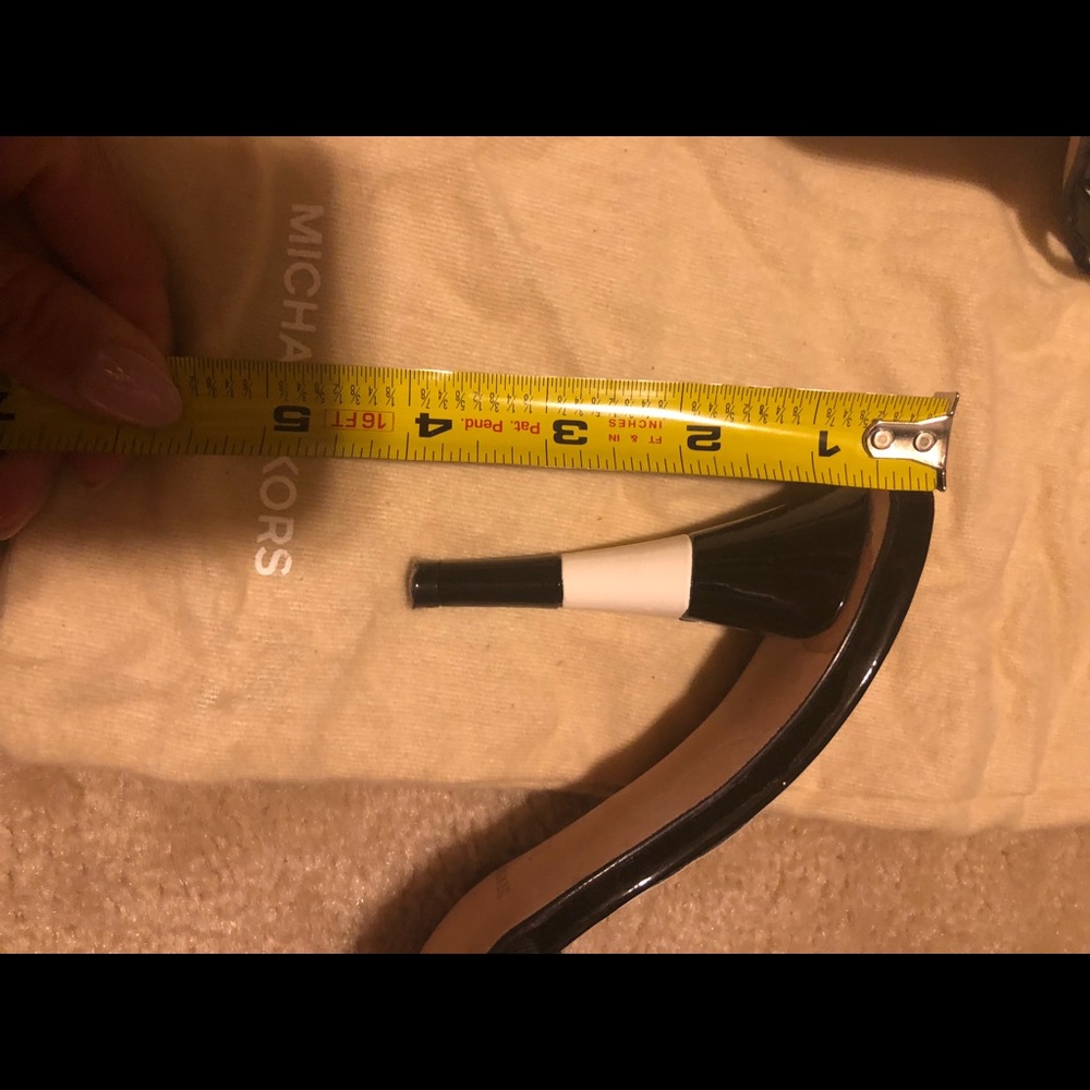 Michael Kors Black/White patent strappy mule - 7 - Picture 6 of 6